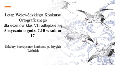 I etap Wojewódzkiego Konkursu Ortograficznego